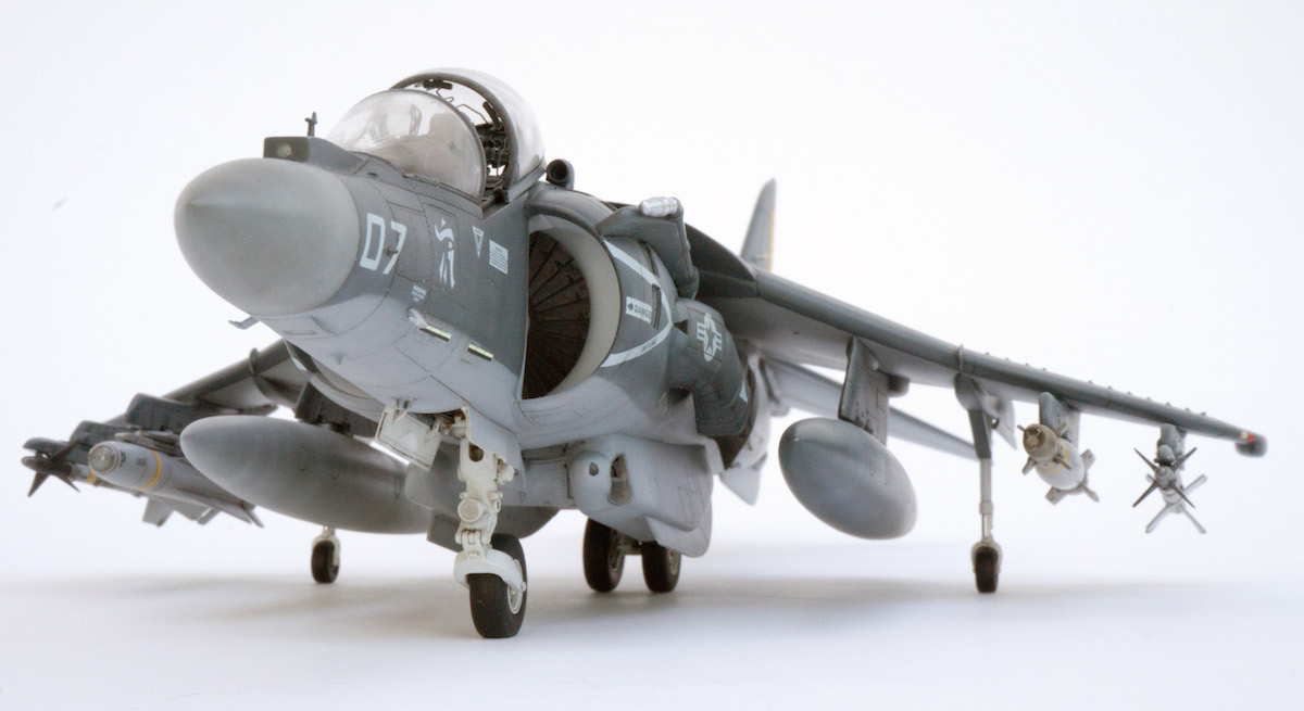 AV-8B HARRIER (Hasegawa kit; Aires wheel wells and cockpit)